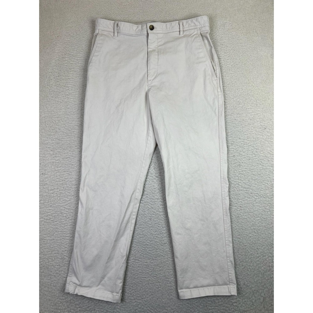 Banana‎ Republic Pants Womens 14 Petite White High Rise Authentic Chino Stretch